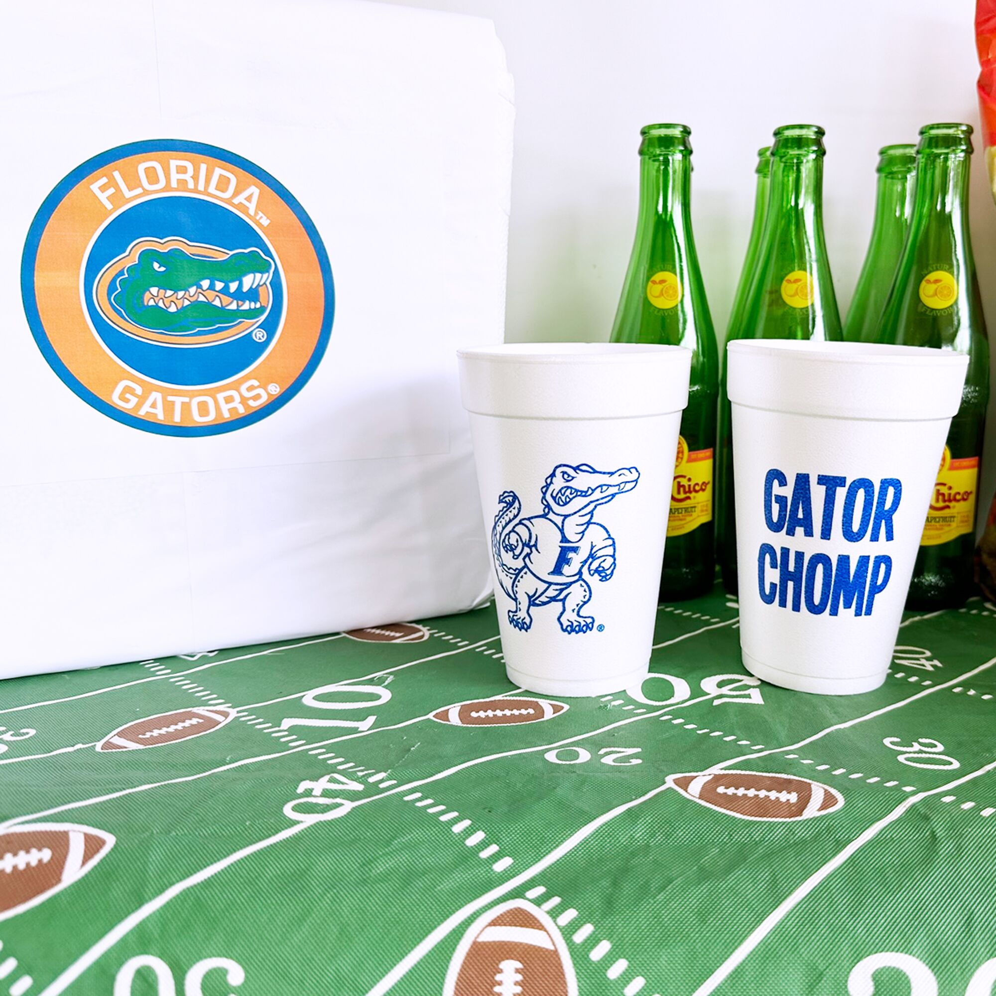 University-of-Florida-Gator-Gator=-Chomp-Skyline-Styro-Disposable-Party-Cup2 University of Florida Gators - Gator Chomp{Foam Cup 10 Pack} - Image 3