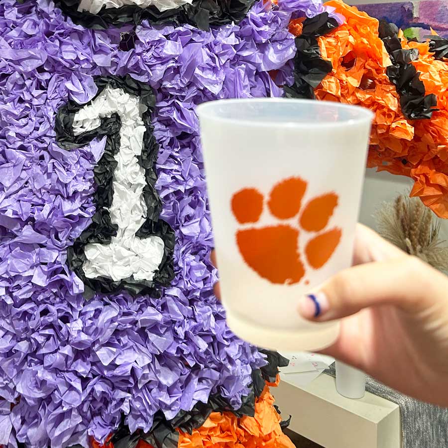 Clemson-University-Clemson-Tigers-Logo-Disposable-Frosted-roadie-shatterproof-Party-Cup-9 Clemson University Official Logos {Frost Cup 8 Pack} - Image 4