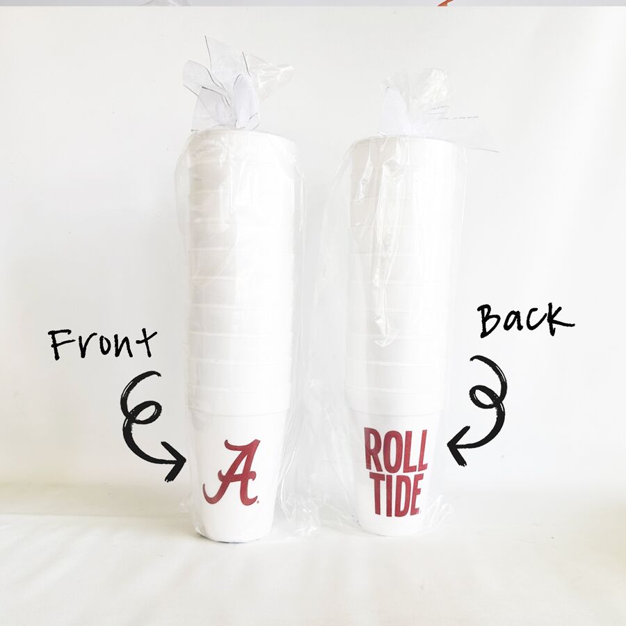 University-of-Alabama-Roll-Tide-Disposable-Foam-party-Tailgate-Cup-.9 University of Alabama - Roll Tide {Foam Cup 10 Pack} - Image 5