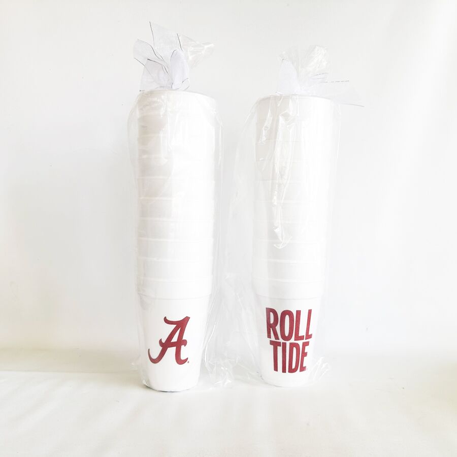 University-of-Alabama-Roll-Tide-Disposable-Styro-party-Tailgate-Cup-.9 University of Alabama - Roll Tide {Foam Cup 10 Pack} - Image 6