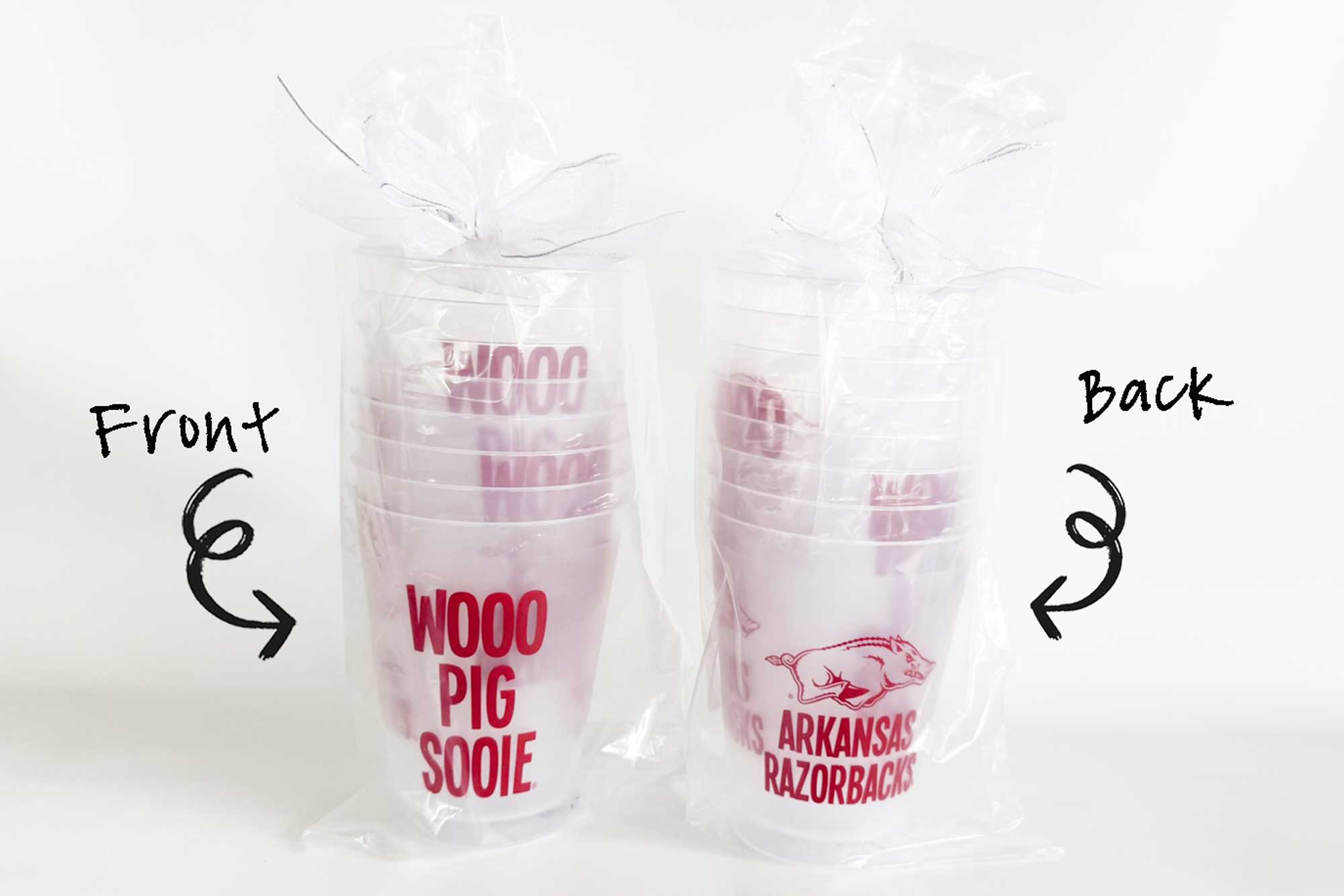 University-of-Arkansas-Razorback-Wooo-Pig-Sooie-Disposable-Frosted-Roadie-Cup-Pack-9 University of Arkansas Razorback/Wooo Pig Sooie Frosted Roadie Cup (10 pack) - Image 5