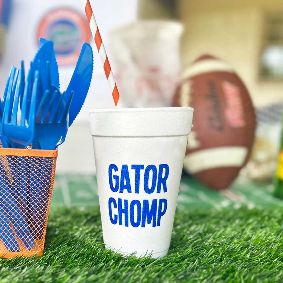University-of-Florida-Gator-Chomp-foam-logoword-Party-tailgate-graduation–Cup-9 University of Florida Gators - Gator Chomp{Foam Cup 10 Pack} - Image 4