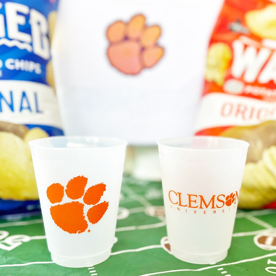 Clemson-Univeristy-Clemson-Tigers-Logo-Disposable-Frosted-Party-Cup-9 Clemson University Official Logos {Frost Cup 8 Pack} - Image 3