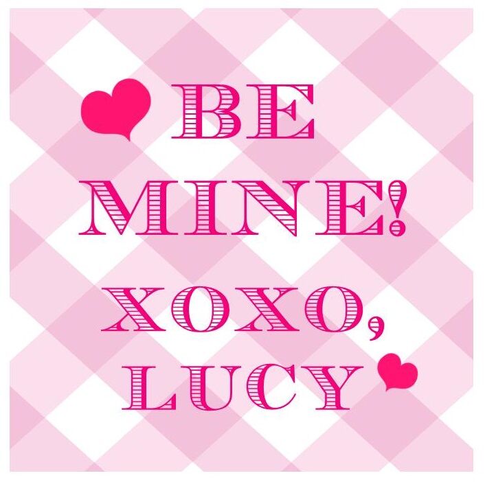 Valentine's Day Sticker - Pink Gingham