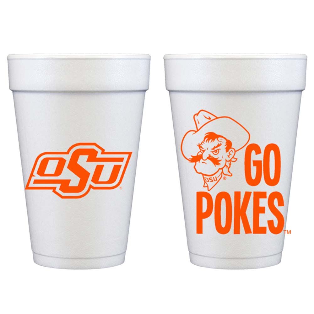 Oklahoma State Cowboys -Go Pokes Styrofoam Party Cup Oklahoma State University Logo/Go Pokes {Styrofoam Cup 10 Pack}