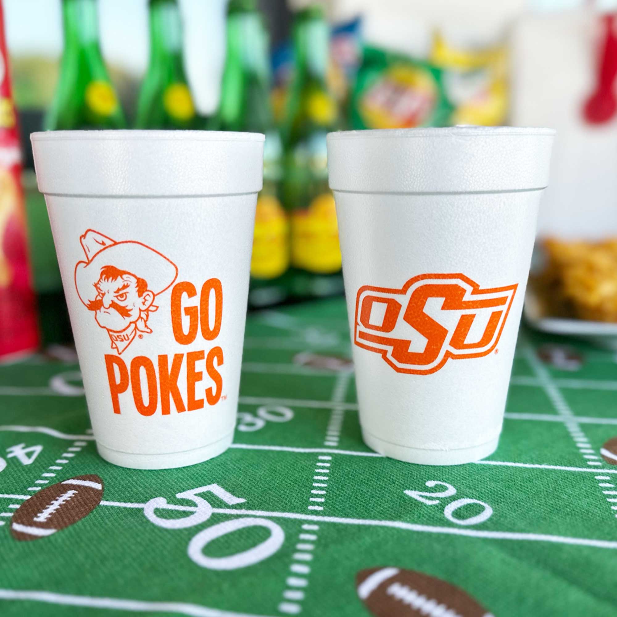 OKlahoma-State-University-Cowboy-Disposable-Styrofoam-Cup-2000 Oklahoma State University Logo/Go Pokes {Styrofoam Cup 10 Pack} - Image 3