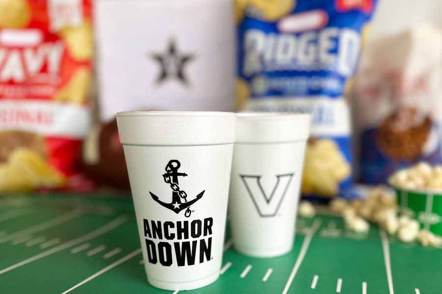 Vanderbilt-Achor-Down-Disposable-Foam-Party-Cup-9 Vanderbilt University - Logo/Anchor Down {Foam Cup 10 Pack} - Image 3