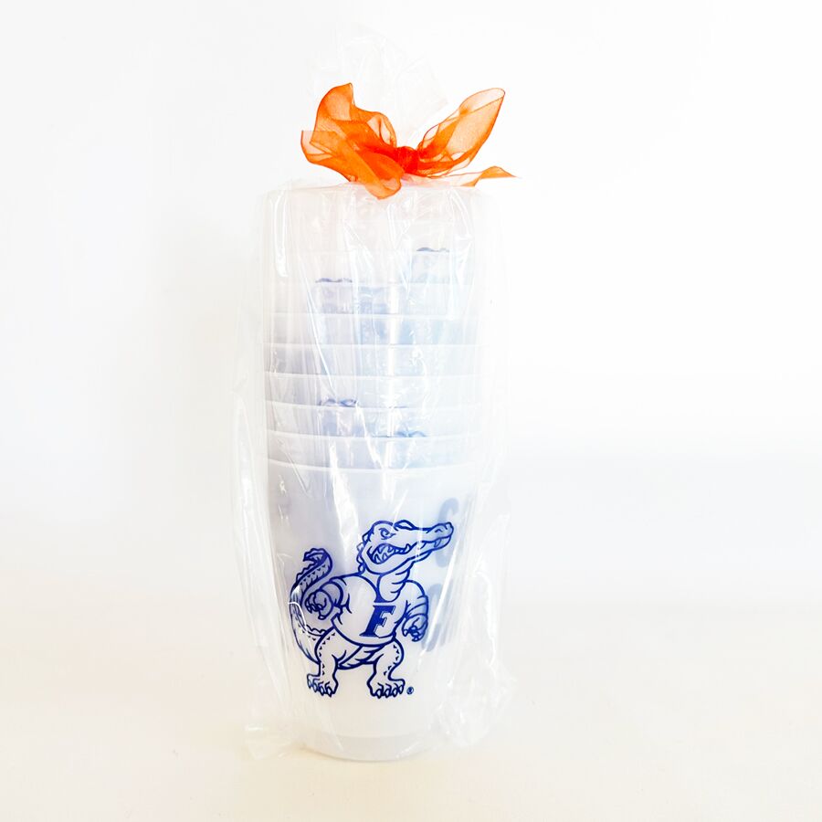 University of Florida Gators Gator Chomp Disposable Party Roadie Cup University of Florida Campus Skyline {Frosted Roadie Cup 8 Pack} - Image 4
