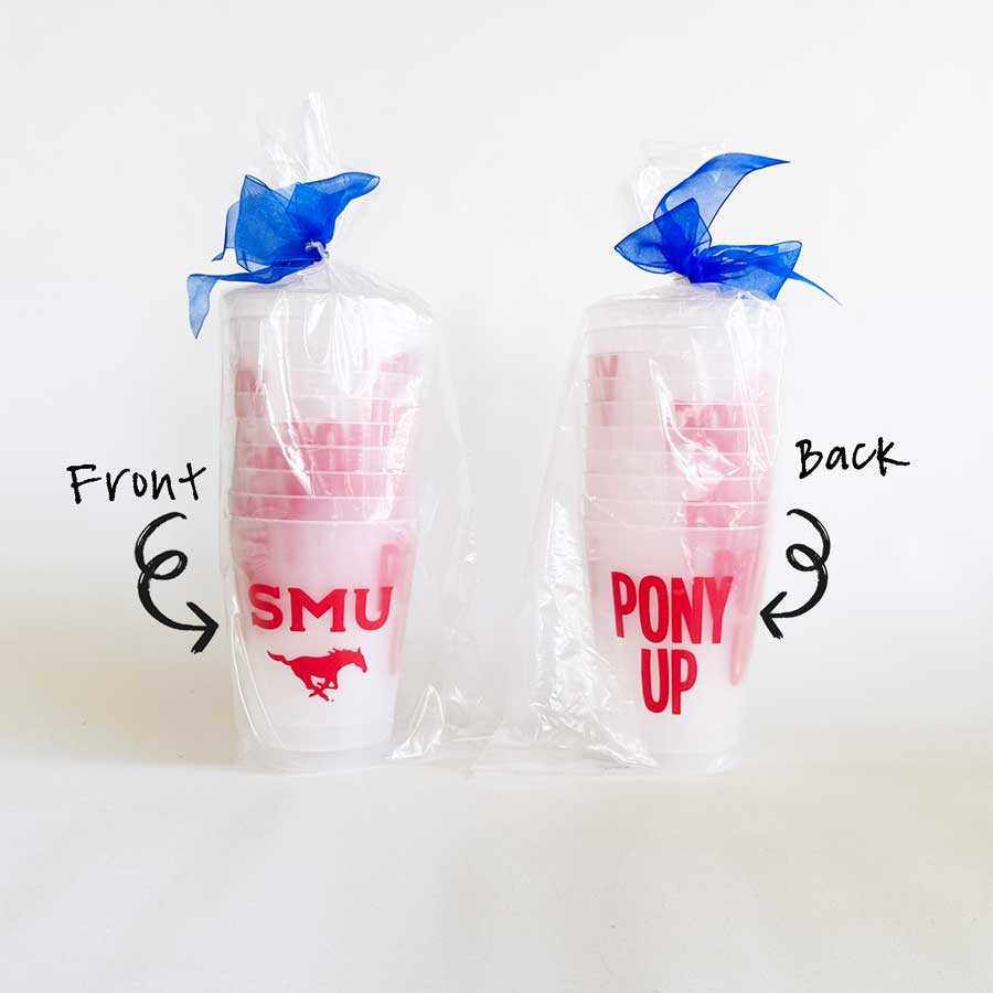 SMU-Mustang-Southern-Methodist-University-Pony-Up-Disposable-Frosted-Roadie-Cup-9 Southern Methodist University (SMU) Campus Skyline - Dallas {Frost 8 Pack} - Image 4