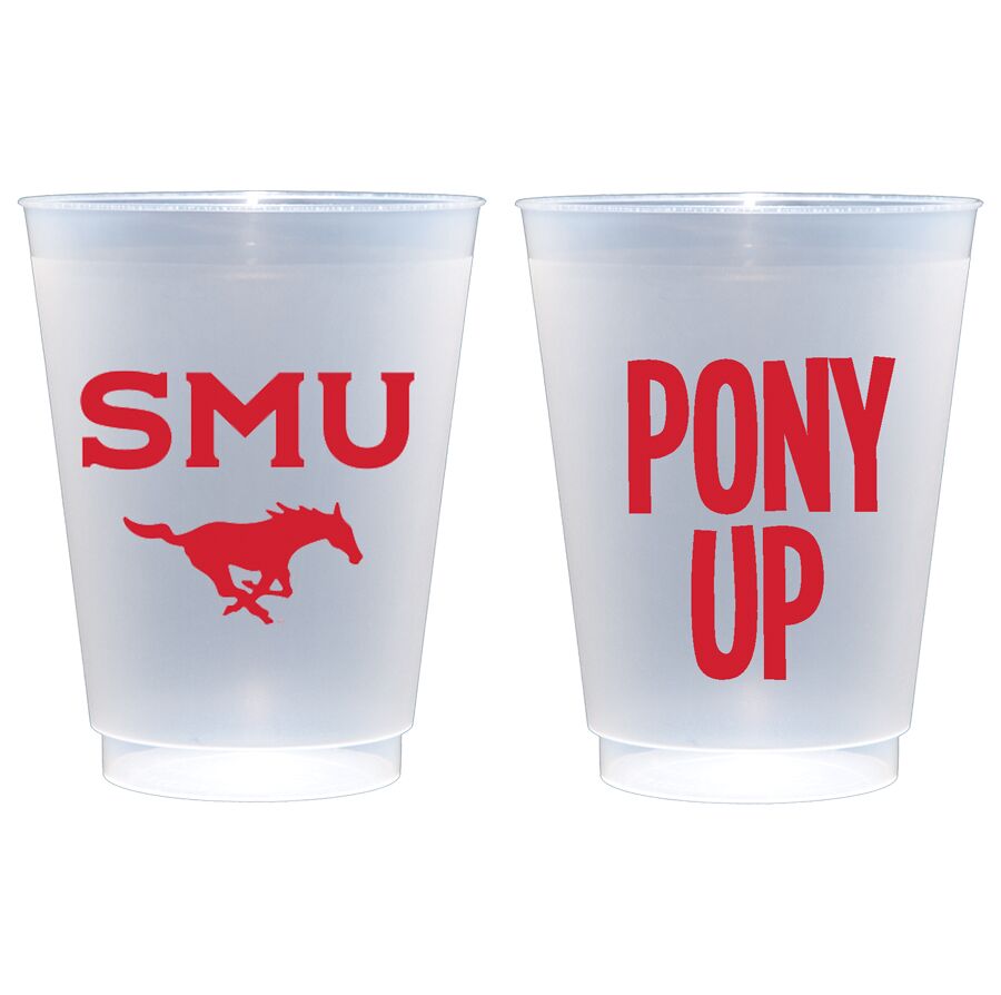 SMU-Southern-Methodist-University-Mustangs-Pony-Up-Frosted-Party-Cup-9 Southern Methodist University (SMU) Campus Skyline - Dallas {Frost 8 Pack}