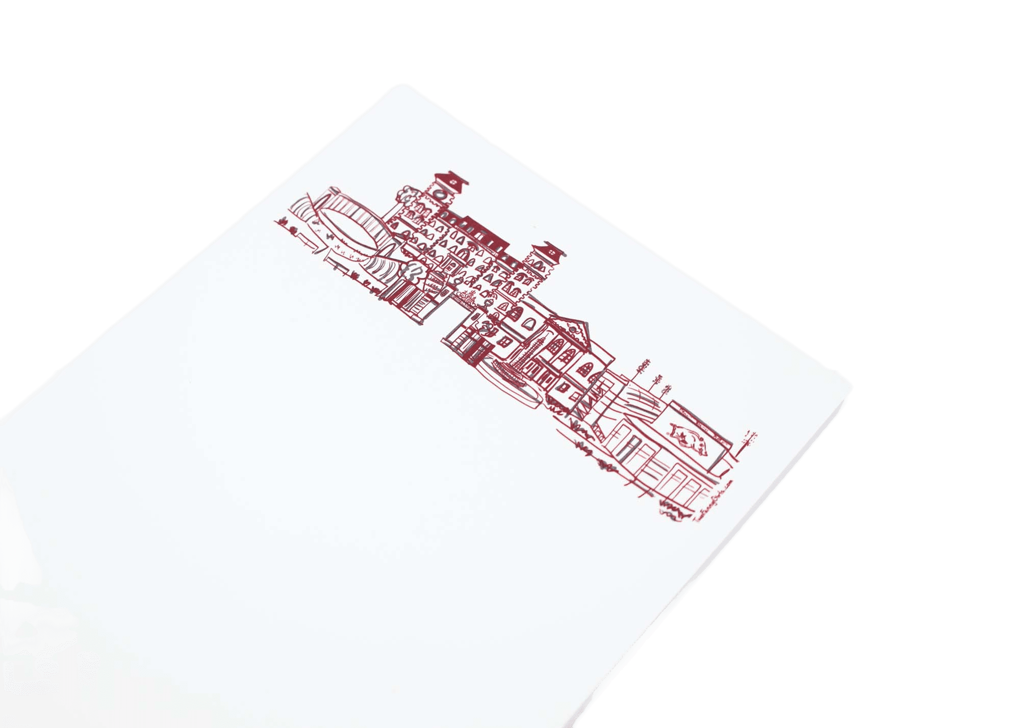 University of Arkansas Campus Skyline Notepad Bentonville Artwork-2 NB Skyline Notepad {University of Arkansas - Fayetteville} - Image 2