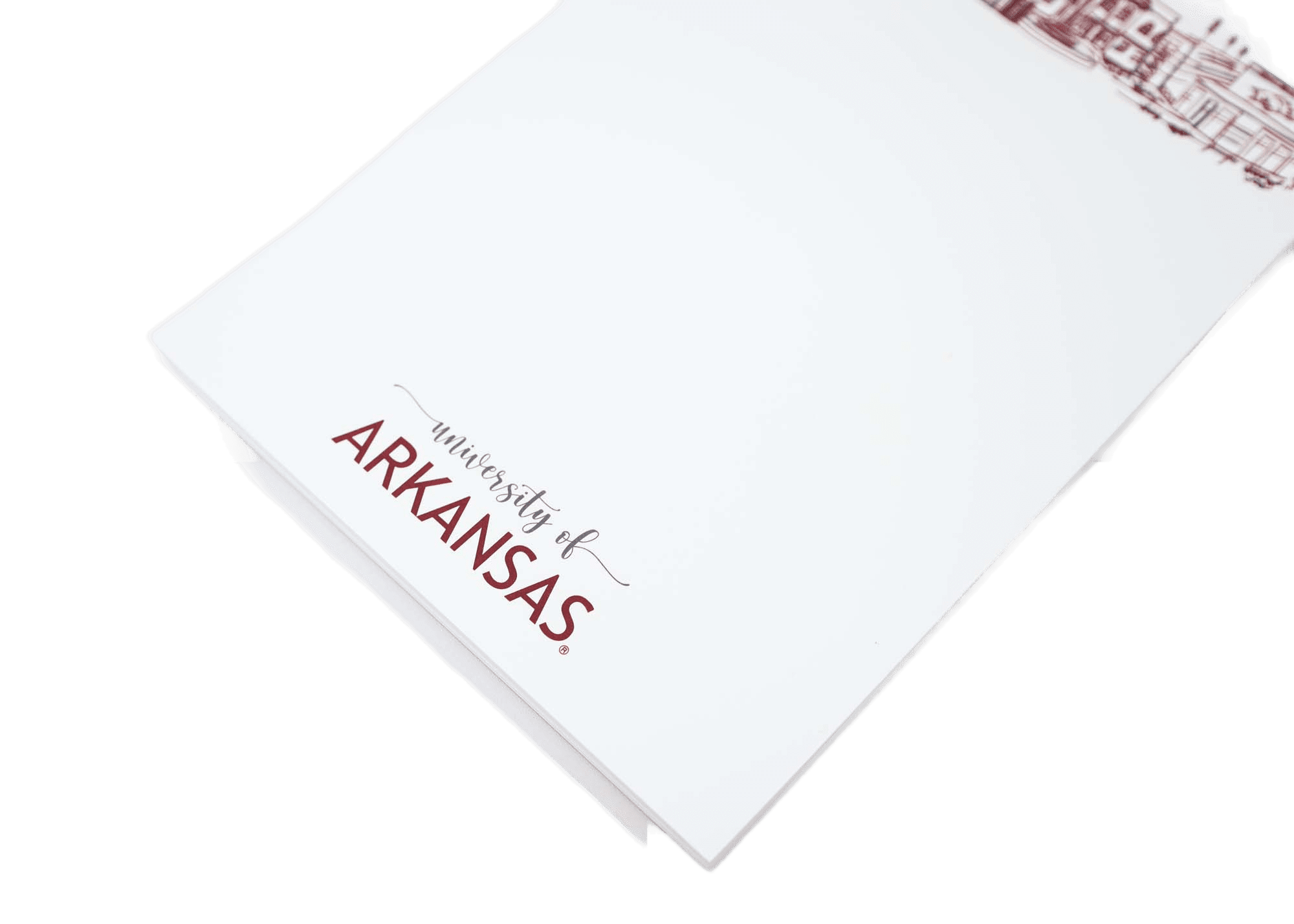 University of Arkansas Campus Skyline Notepad Bentonville Text-2 NB Skyline Notepad {University of Arkansas - Fayetteville} - Image 3
