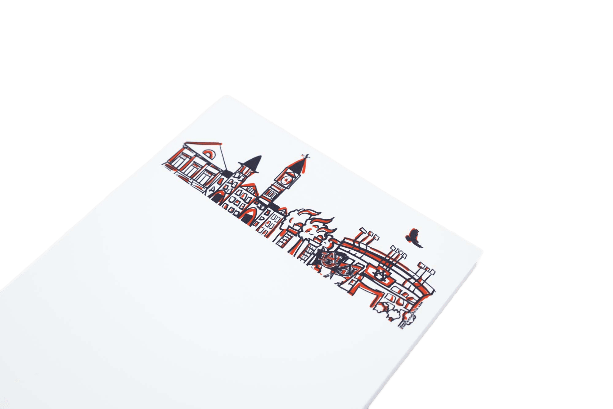 Auburn Univeristy Campus Skyline Notepad – Art -2 NB Skyline Notepad {Auburn University Campus Skyline -Auburn} - Image 2