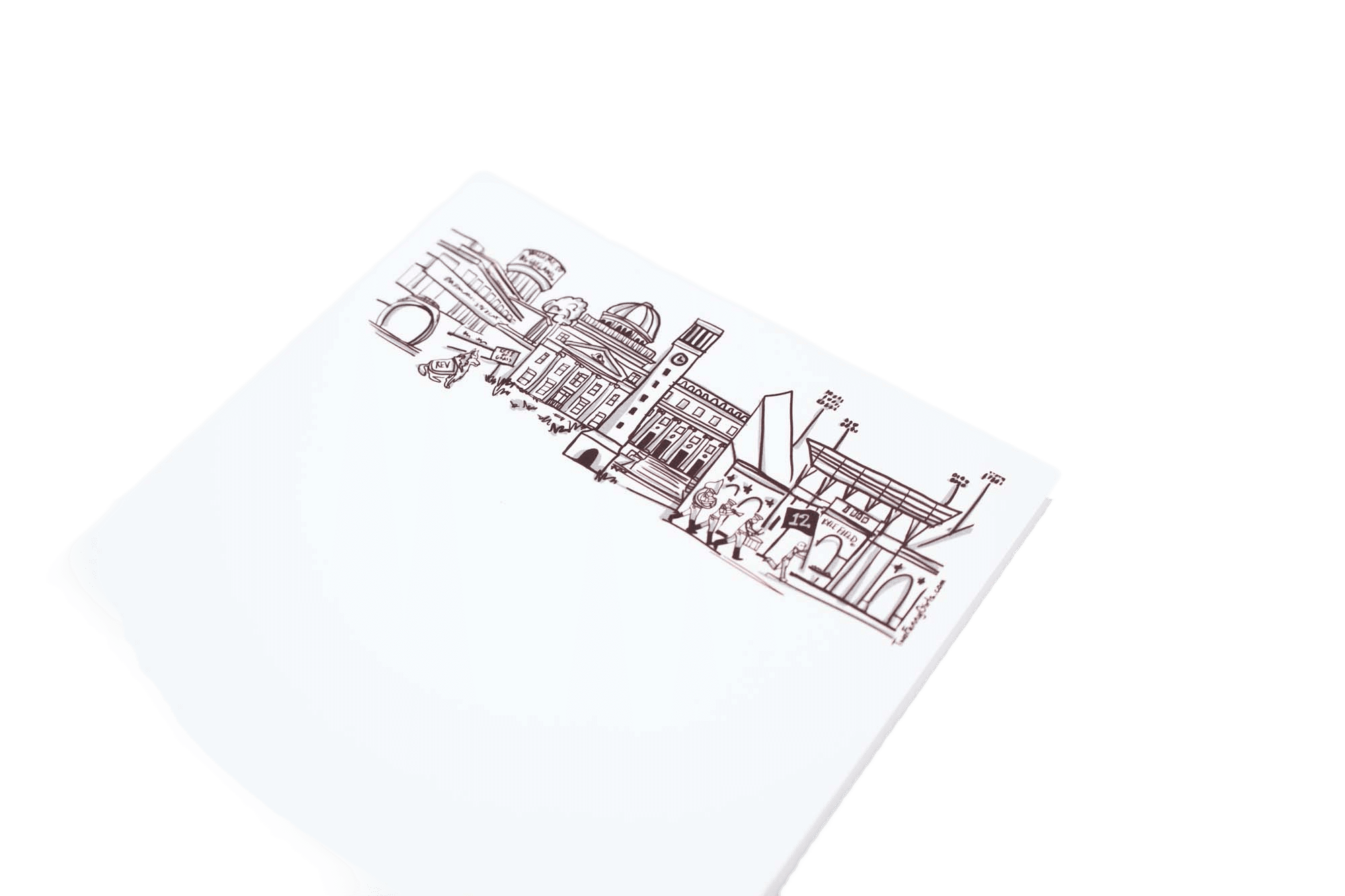 Texas AM University Skyline Notepad – College Station Art-2 NB Skyline Notepad {Texas A&M - College Station} - Image 3