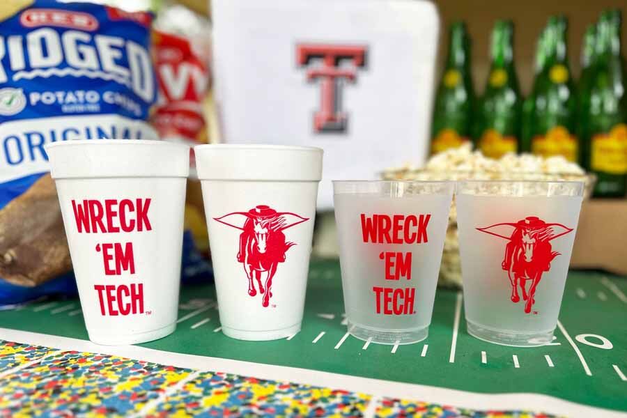 Texas-Tech-Wreck-_Em-Tech-Foam-and-Frosted-Plastic-Roady-Cup-9 Texas Tech University - Masked Rider/Wreck 'Em Tech {Frosted Cup 10 Pack} - Image 4