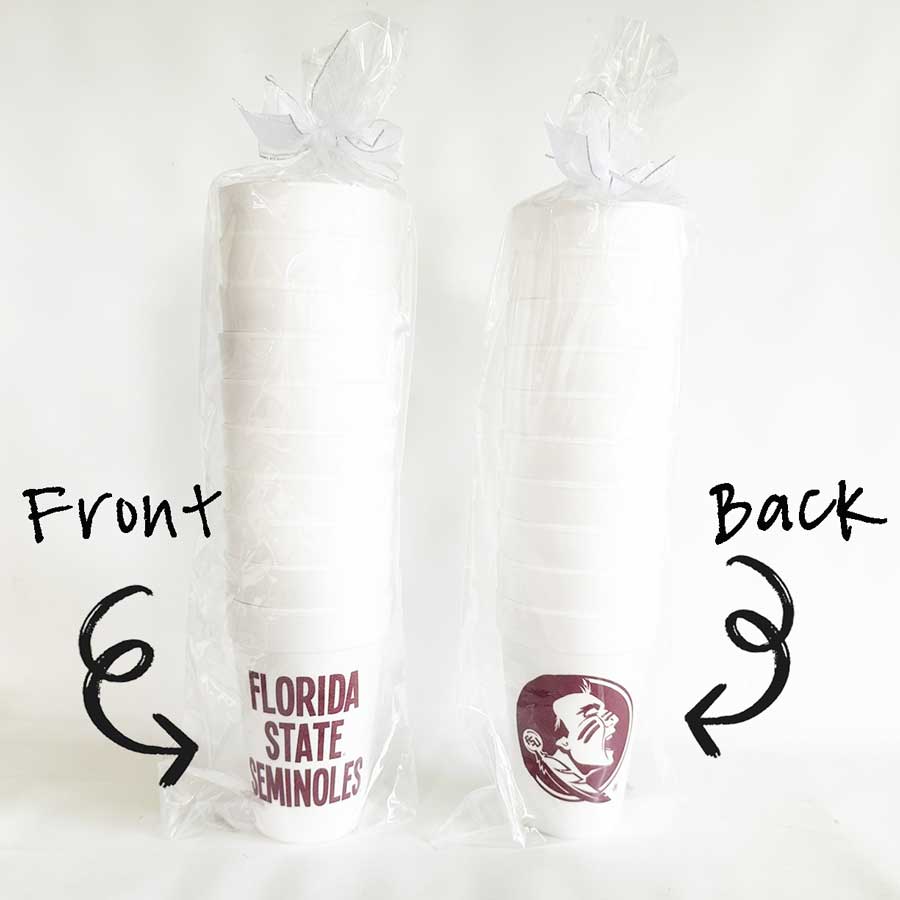 Florida-State-Seminoles-Disposable-Foam-Party-Cup-9 Florida State University Seminoles {Foam Cup 10 Pack} - Image 5