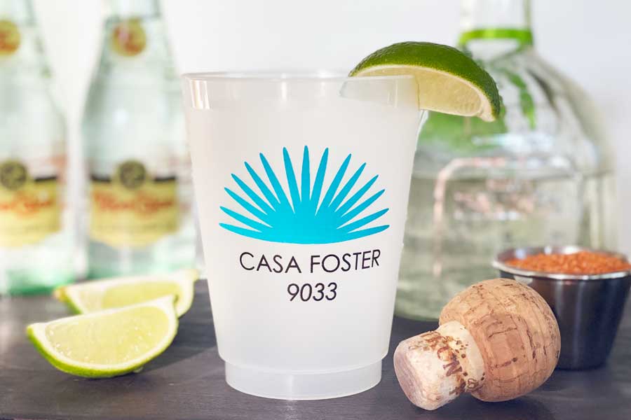 Personalized Shatterproof/Frosted Cups Two Ink Colors {All Sizes}
