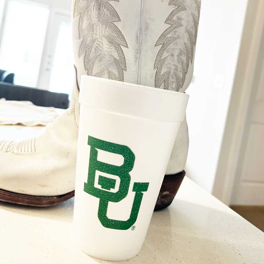 Baylor-University-Baylor-Bear-Logo-Sic-Em-Disposable-Styrofoam-Cup-9 Baylor University Logo/Sic 'Em Bears {Styrofoam Cup 10 Pack} - Image 4