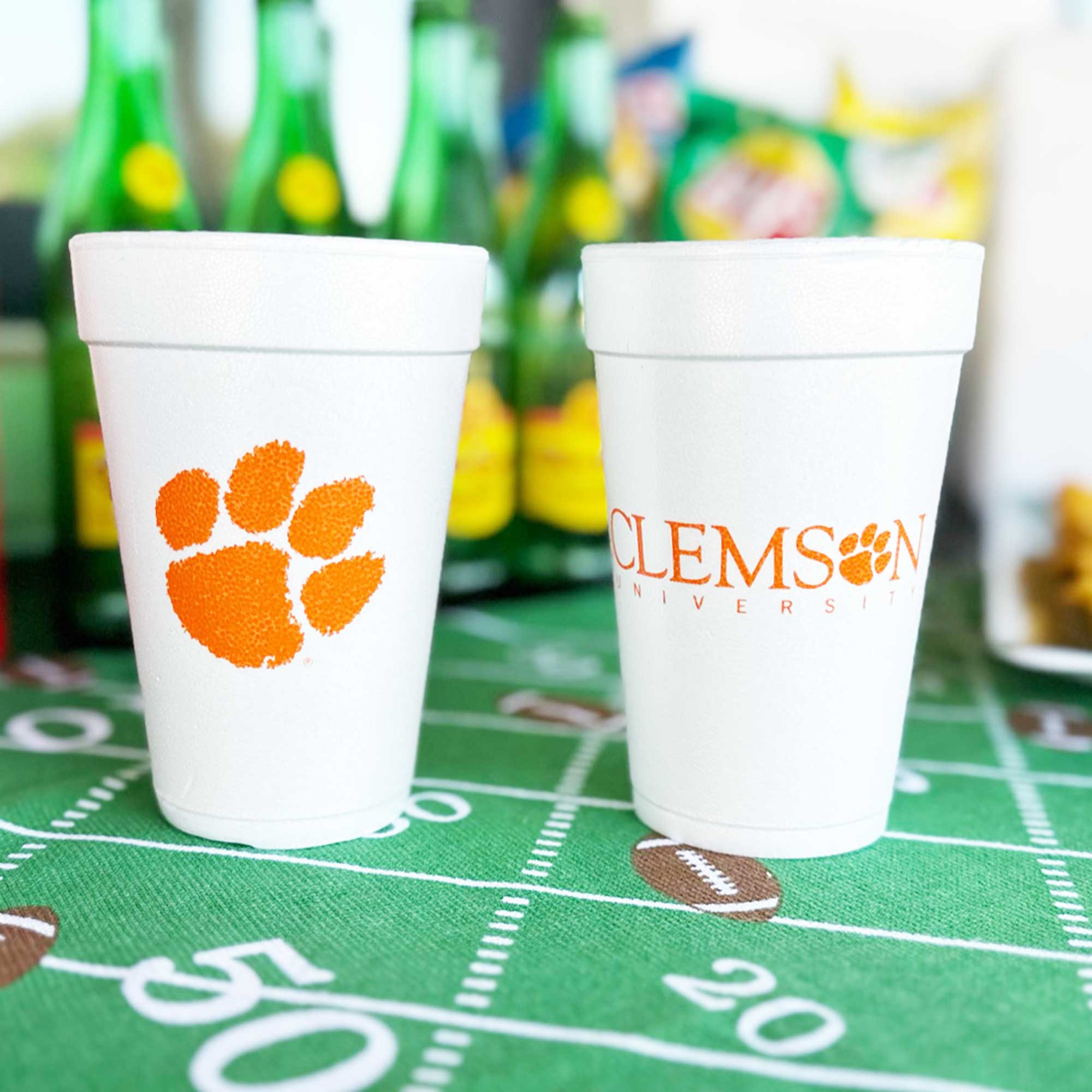Clemson University Clemson Tigers Disposable- Foam Party Cup Clemson University Official Logos {Foam Cup 10 Pack} - Image 2