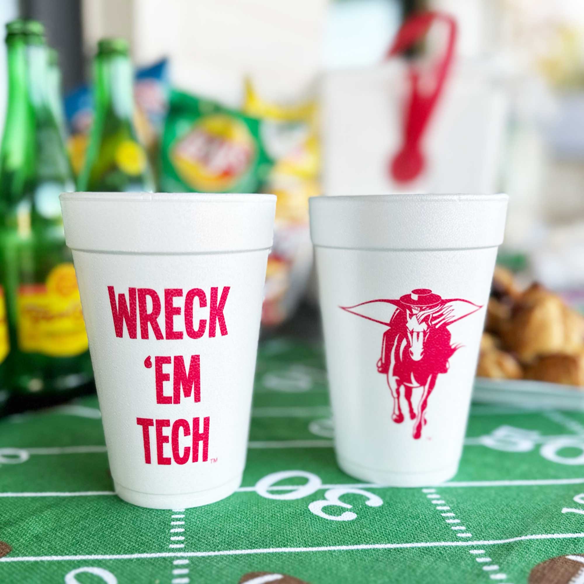 Texas-Tech-Universtiy-Red-Raider-Wreck-Em-Tech-Disposable-Foam-Cup-2000 Texas Tech University - Masked Rider/Wreck 'Em Tech {Styrofoam Cup 10 Pack} - Image 3