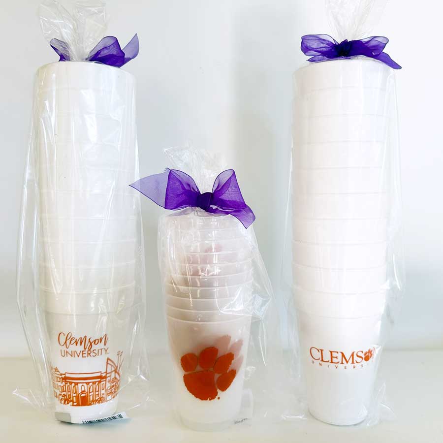 Clemson University Clemson Tigers Disposable Party Cups Clemson University Official Logos {Foam Cup 10 Pack} - Image 4