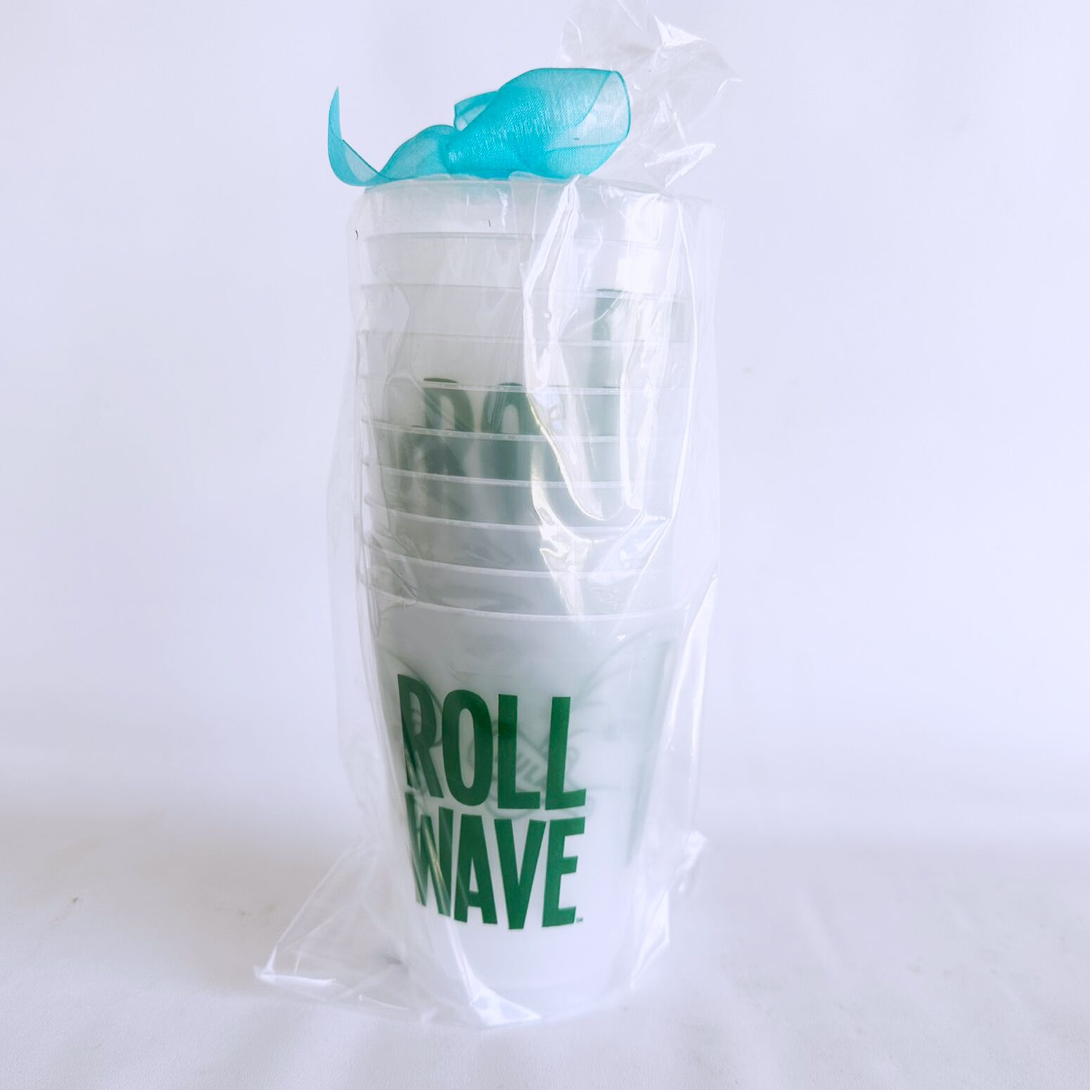 Tulane-Univeristy-New-Orleans-Roll-Wave-Frosted-Roadie-Disposable-Party-Cups- Tulane University Logo/Roll Wave {Frosted Roadie Cup 10 Pack} - Image 4