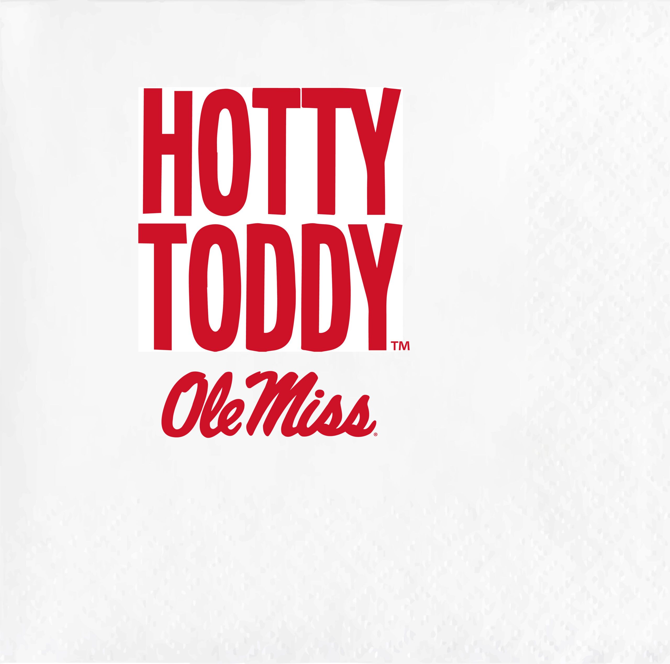 Univeristy of Mississippi Ole Miss Rebels White Cocktail Beverage Party Disposable Napkin Hotty Toddy Ole Miss-University of Mississippi/Hotty Toddy - Napkin Pack
