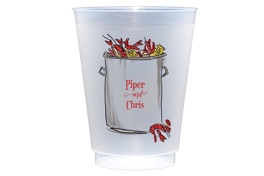 Personalized Frosted Roadie Cups - Full Color Printing {Crawfish}