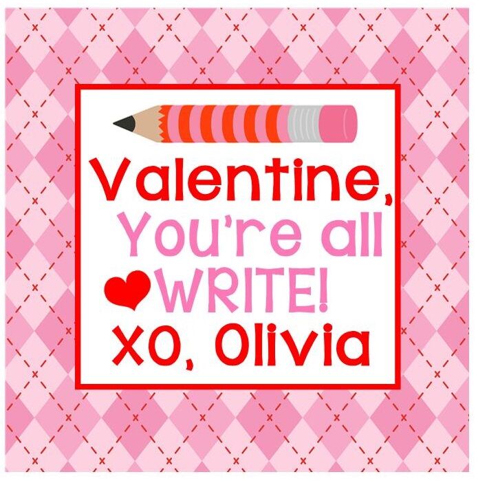 Valentine's Day Sticker - Pencil