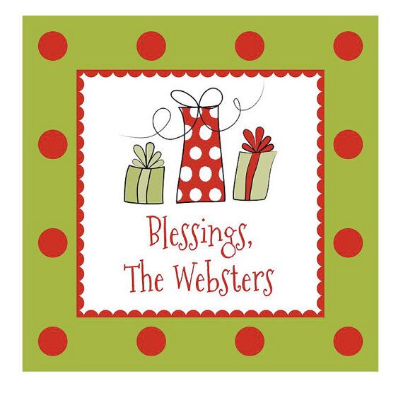 Personalized Christmas Gift Tag Stickers {Christmas Gift Trio}