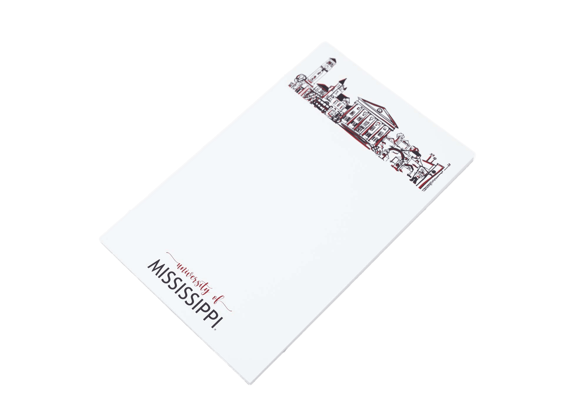 Ole Miss University of Mississippi Campus Skyline Notepad Oxford-2 NB Skyline Notepad {Ole Miss-Oxford}