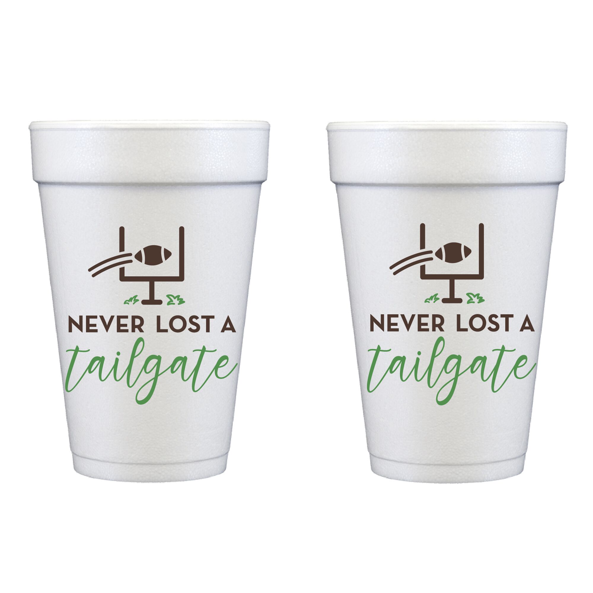 Never Lost A Tailgate Foam Cup Never Lost a Tailgate Disposable Foam Cup {10 cup pack}